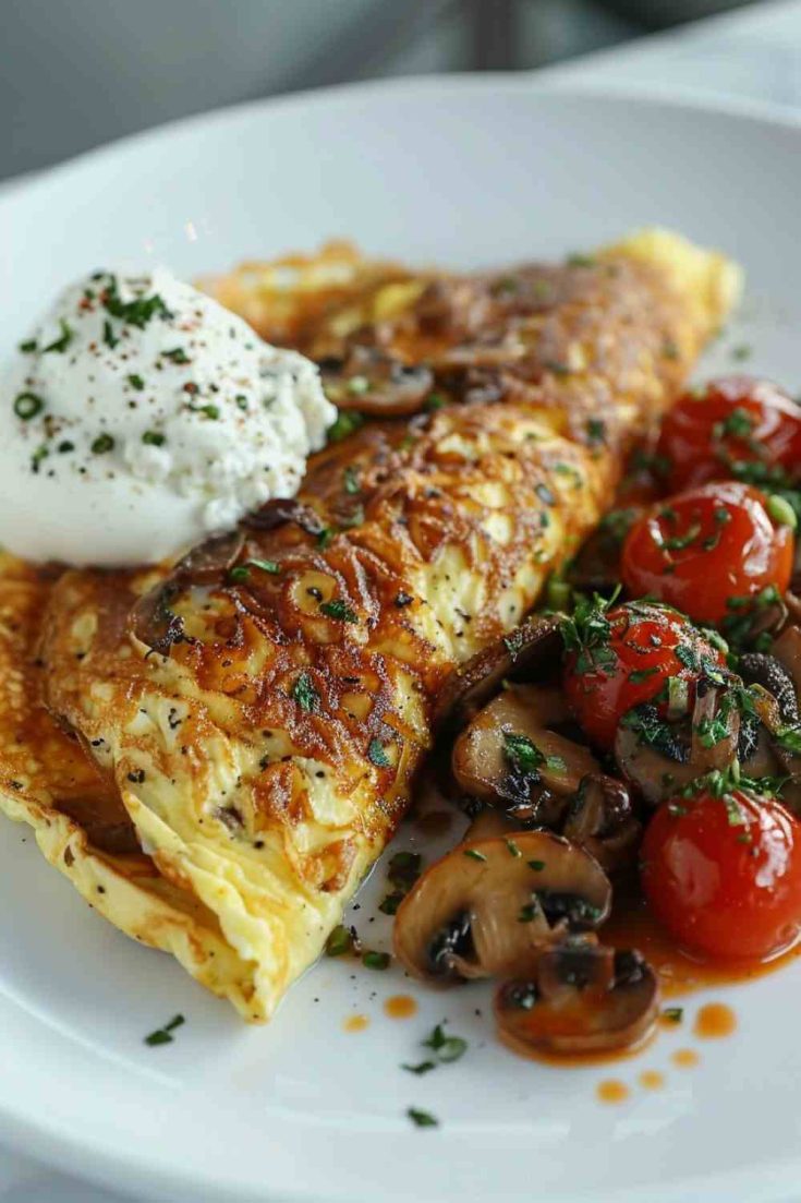 Creamy Mushroom and Ricotta Omelette