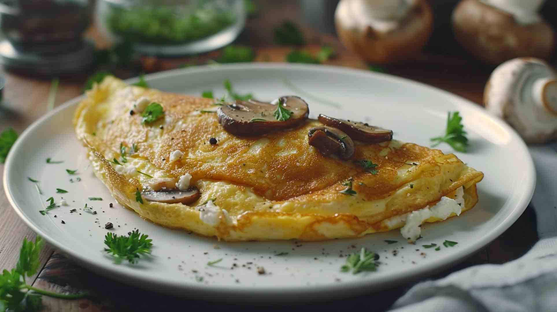 Creamy Mushroom and Ricotta Omelette