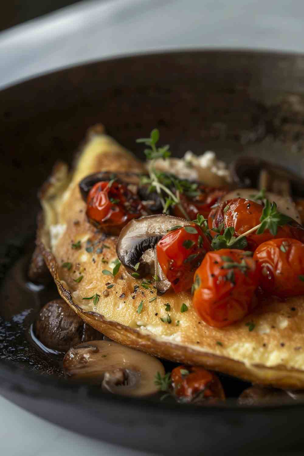 Creamy Mushroom and Ricotta Omelette