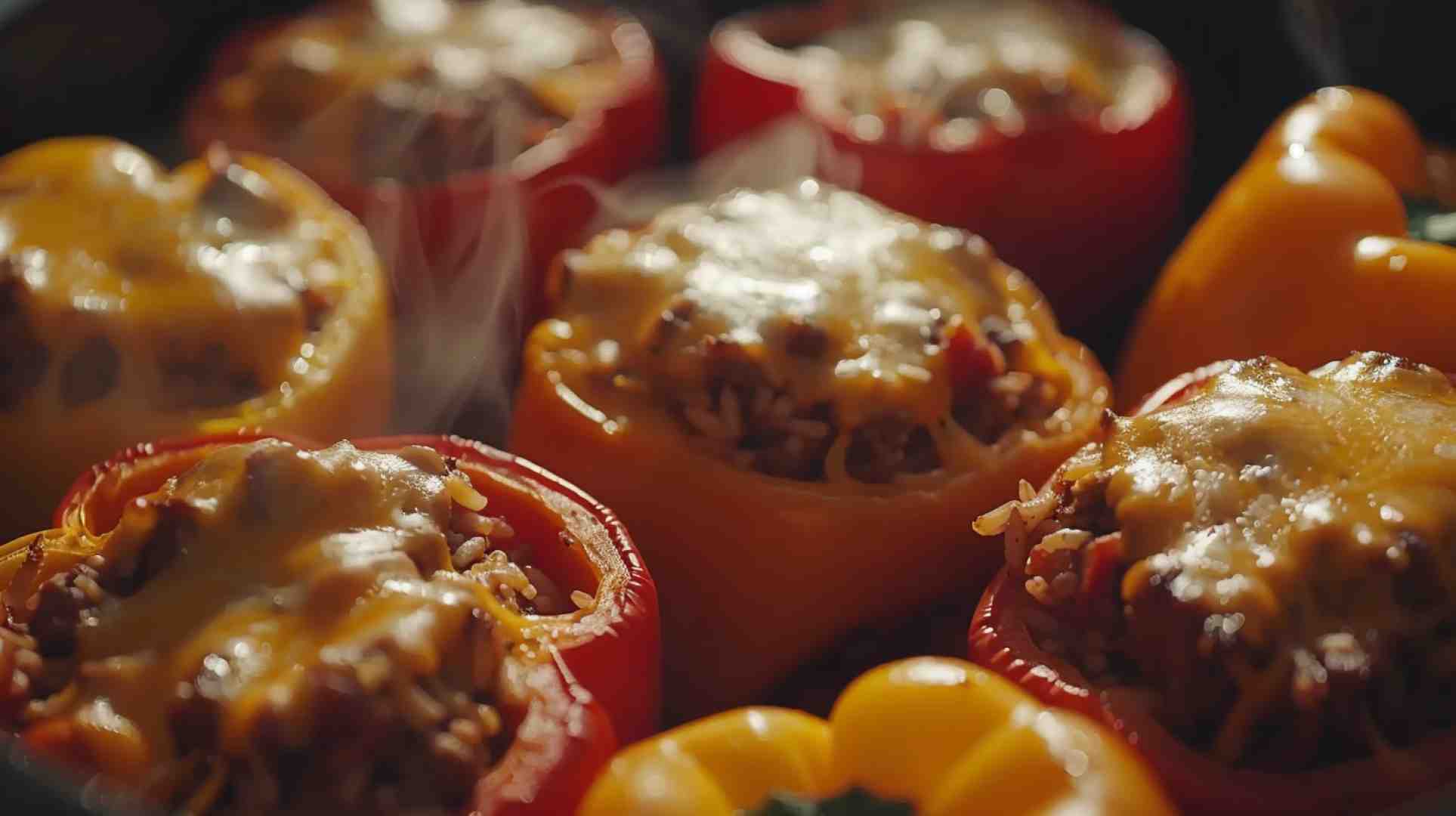 Crockpot Beef Stuffed Peppers