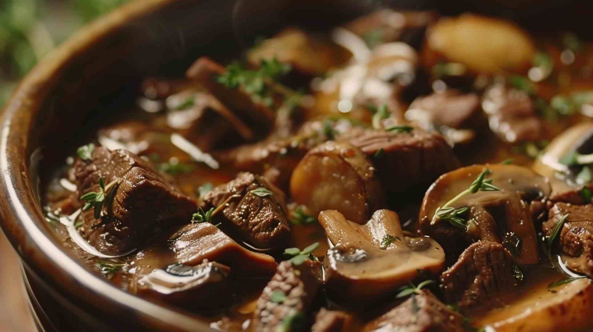 Crockpot Beef and Mushroom Soup