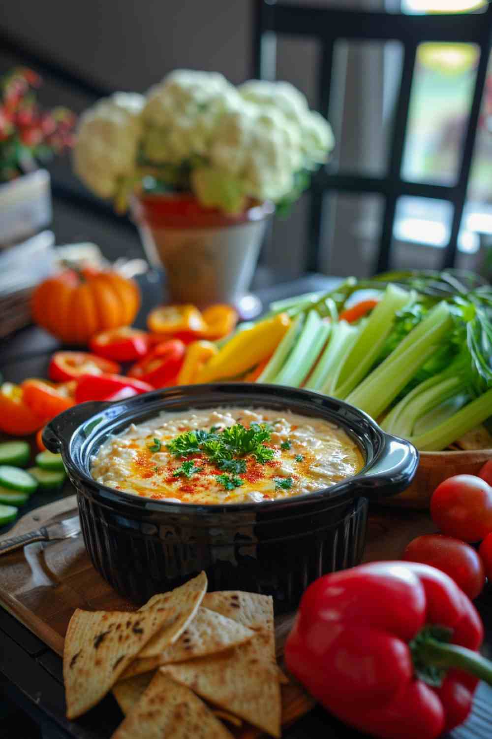 Crockpot Buffalo Chicken Dip