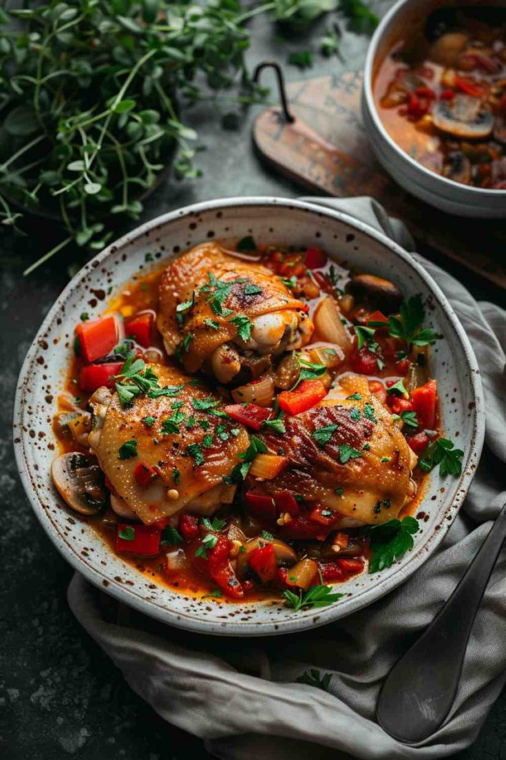 Crockpot Chicken Cacciatore