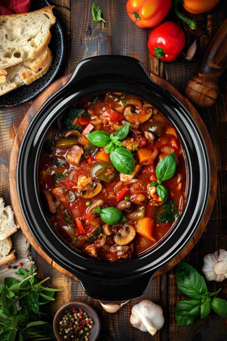 Crockpot Chicken Cacciatore