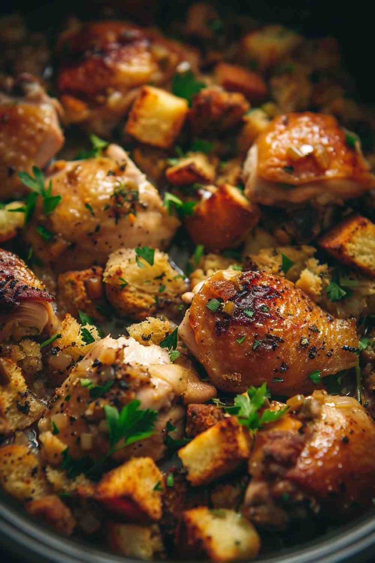 Crockpot Chicken and Stuffing