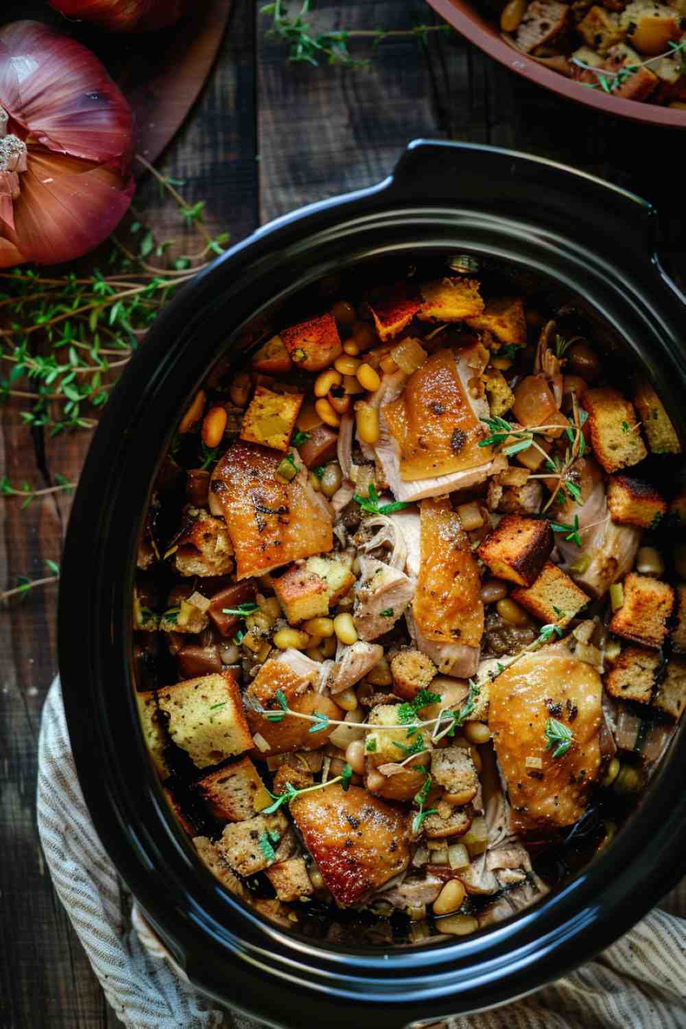 Crockpot Chicken and Stuffing