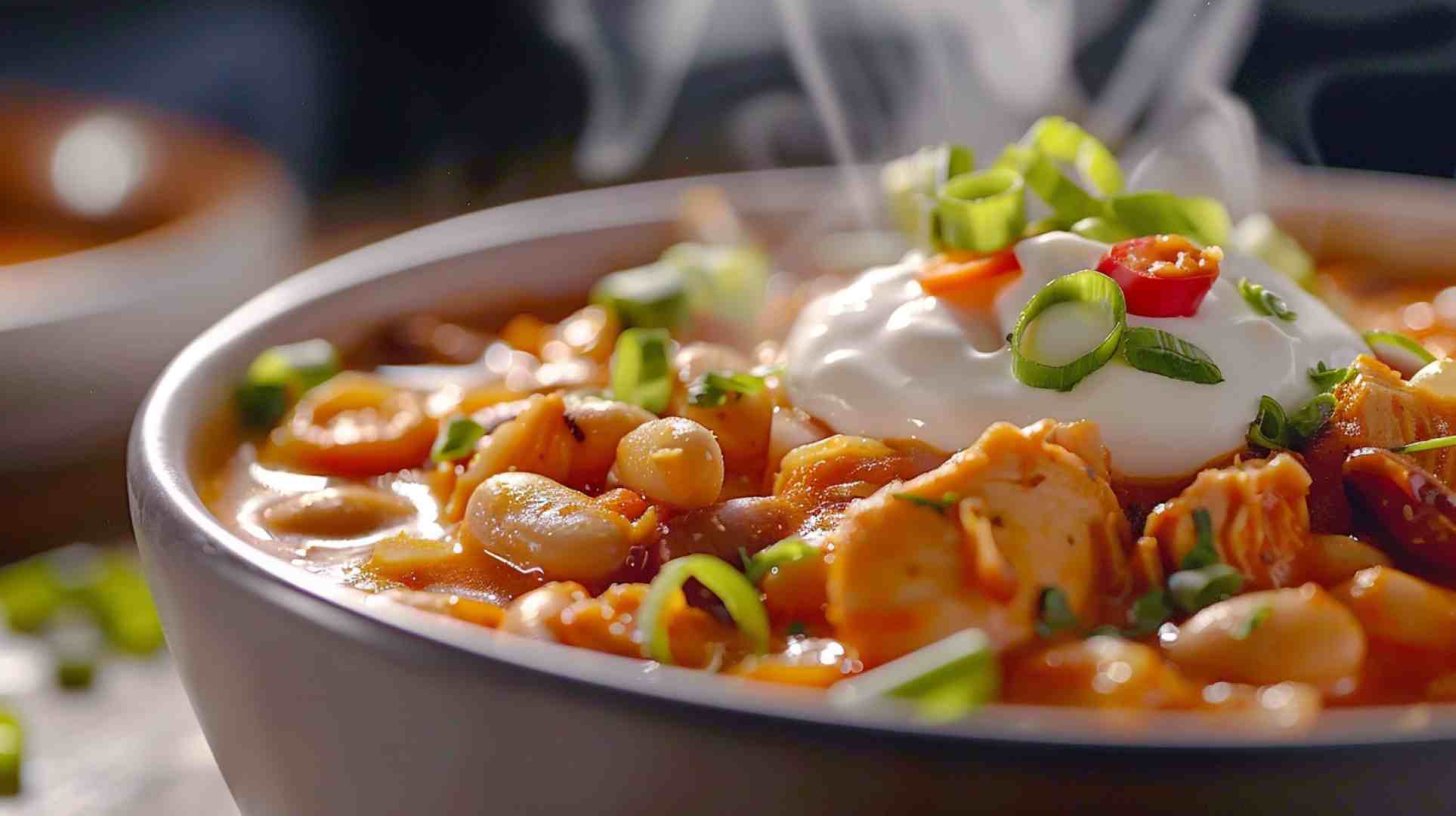 Crockpot Cream Cheese Chicken Chili