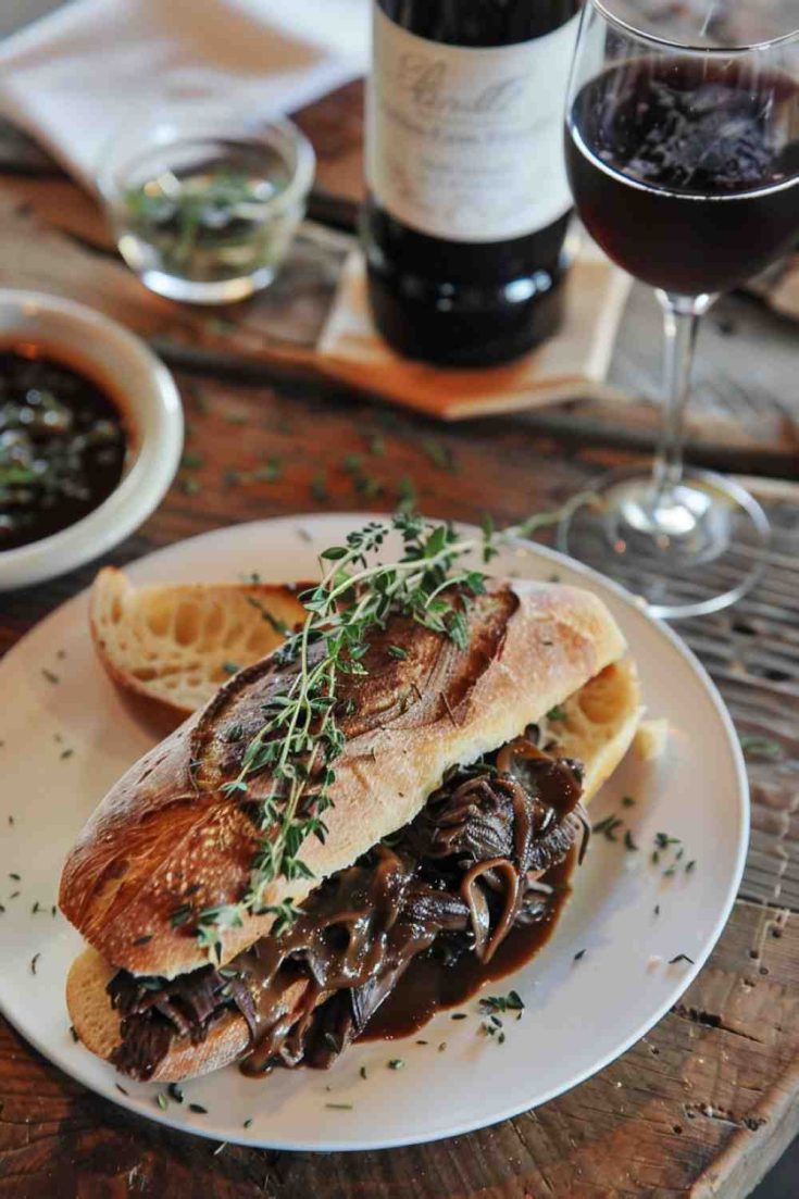 Crockpot French Dip Sandwiches