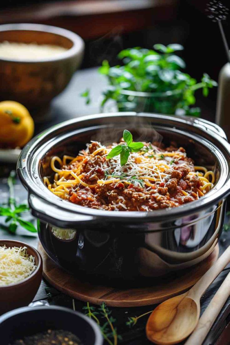 Crockpot Spaghetti and Meat Sauce