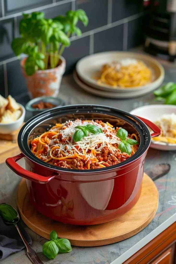 Crockpot Spaghetti and Meat Sauce