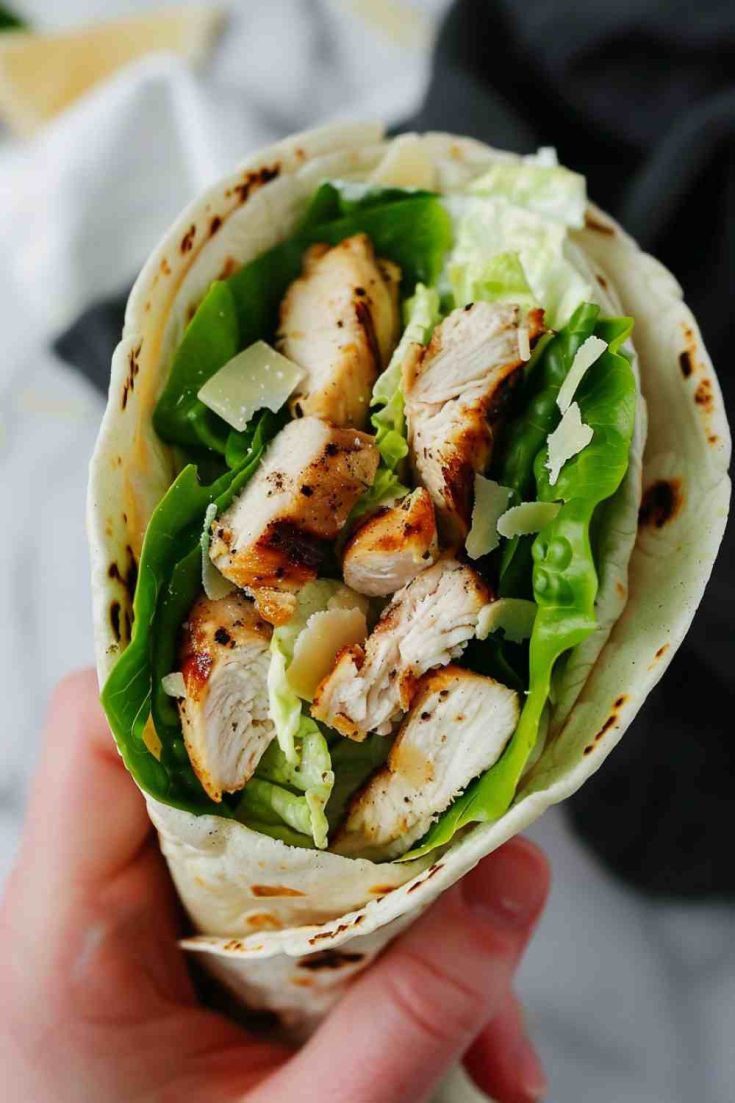 Easy Chicken Caesar Wraps