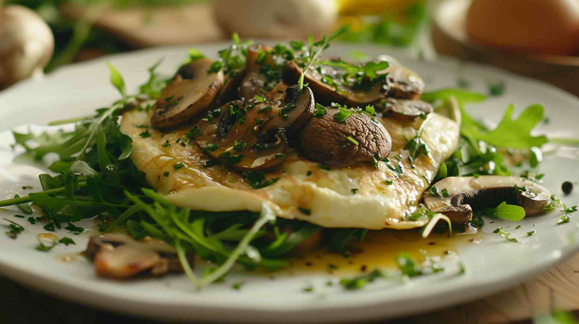 Healthy Mushroom Egg White Omelette