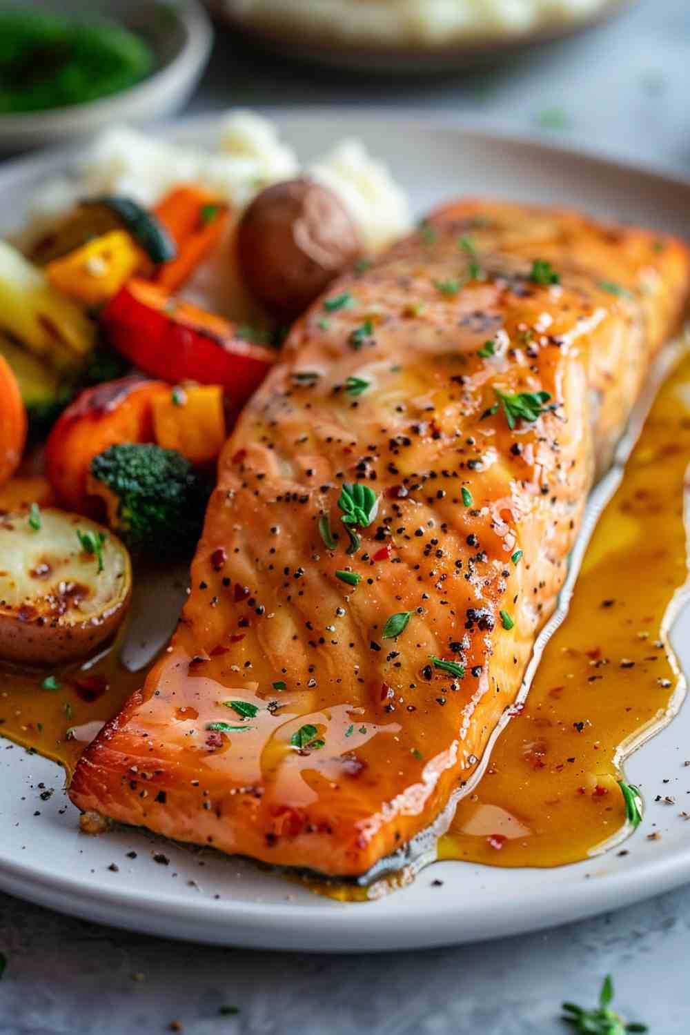 Honey Mustard Glazed Salmon