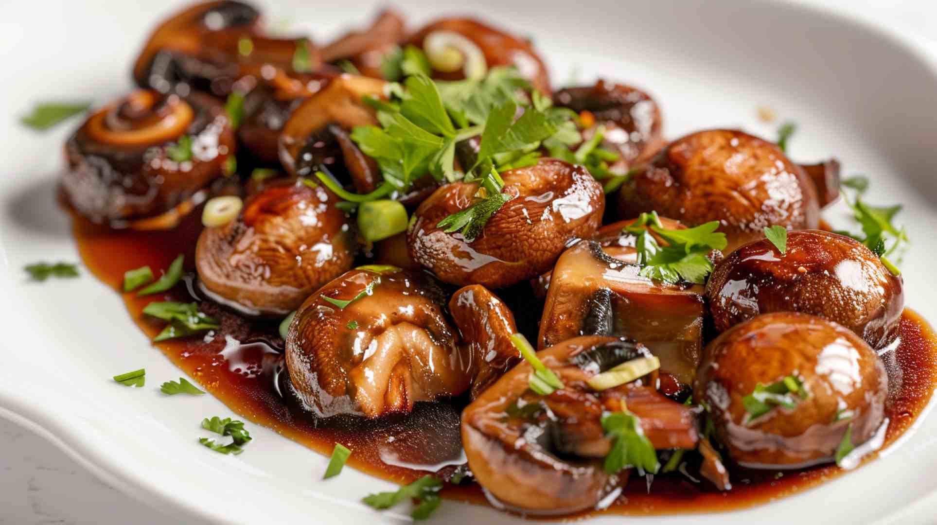 Honey Soy Glazed Mushrooms