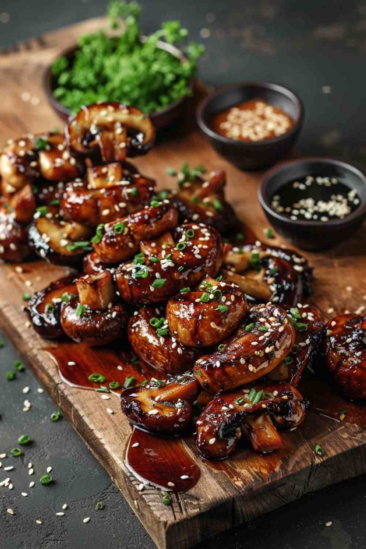 Honey Soy Glazed Mushrooms