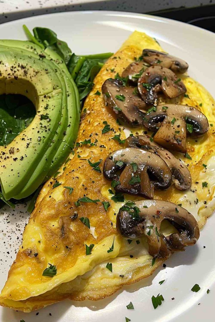 Keto-Friendly Mushroom Omelette