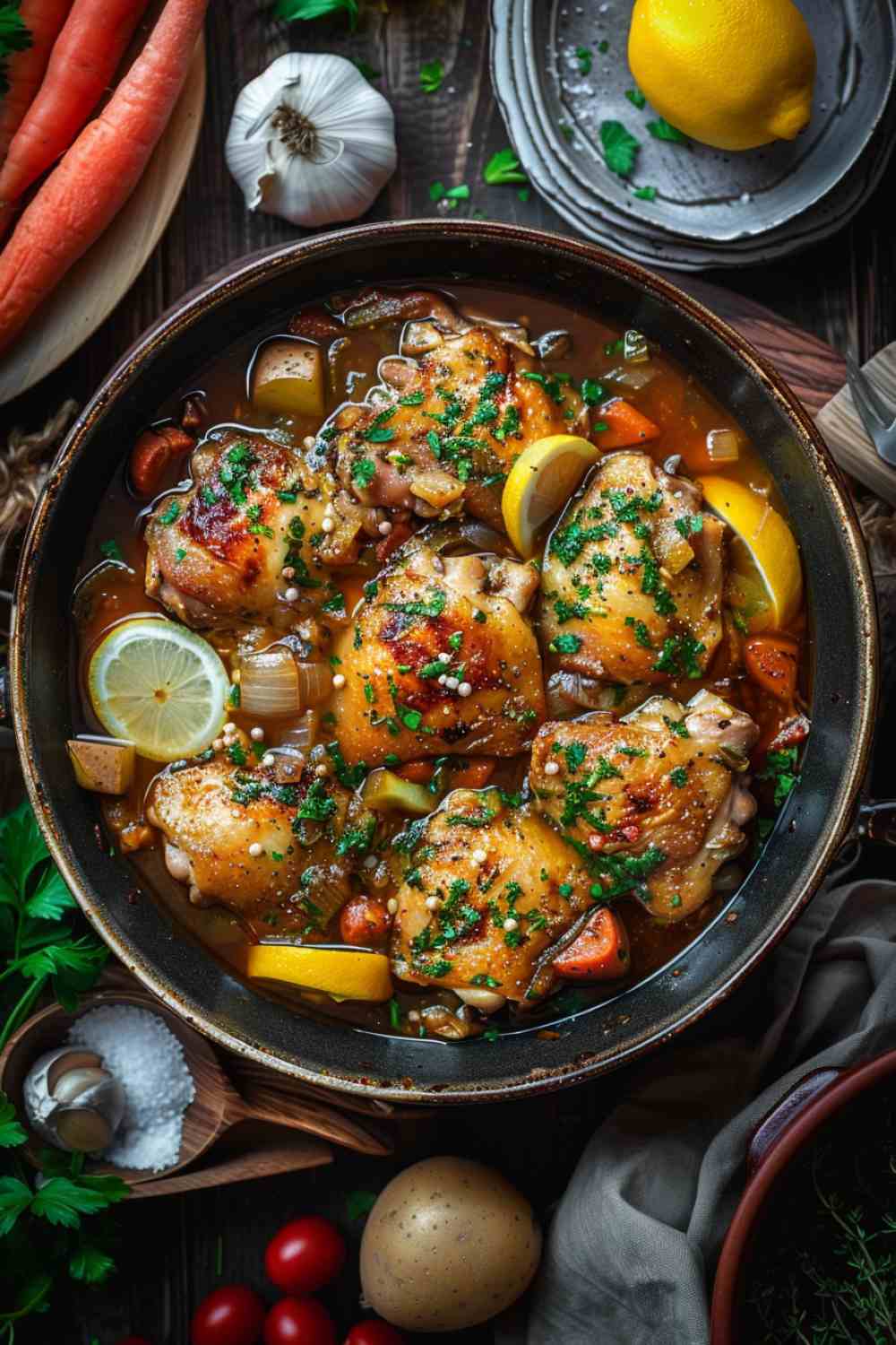 Lemon Garlic Chicken Thighs