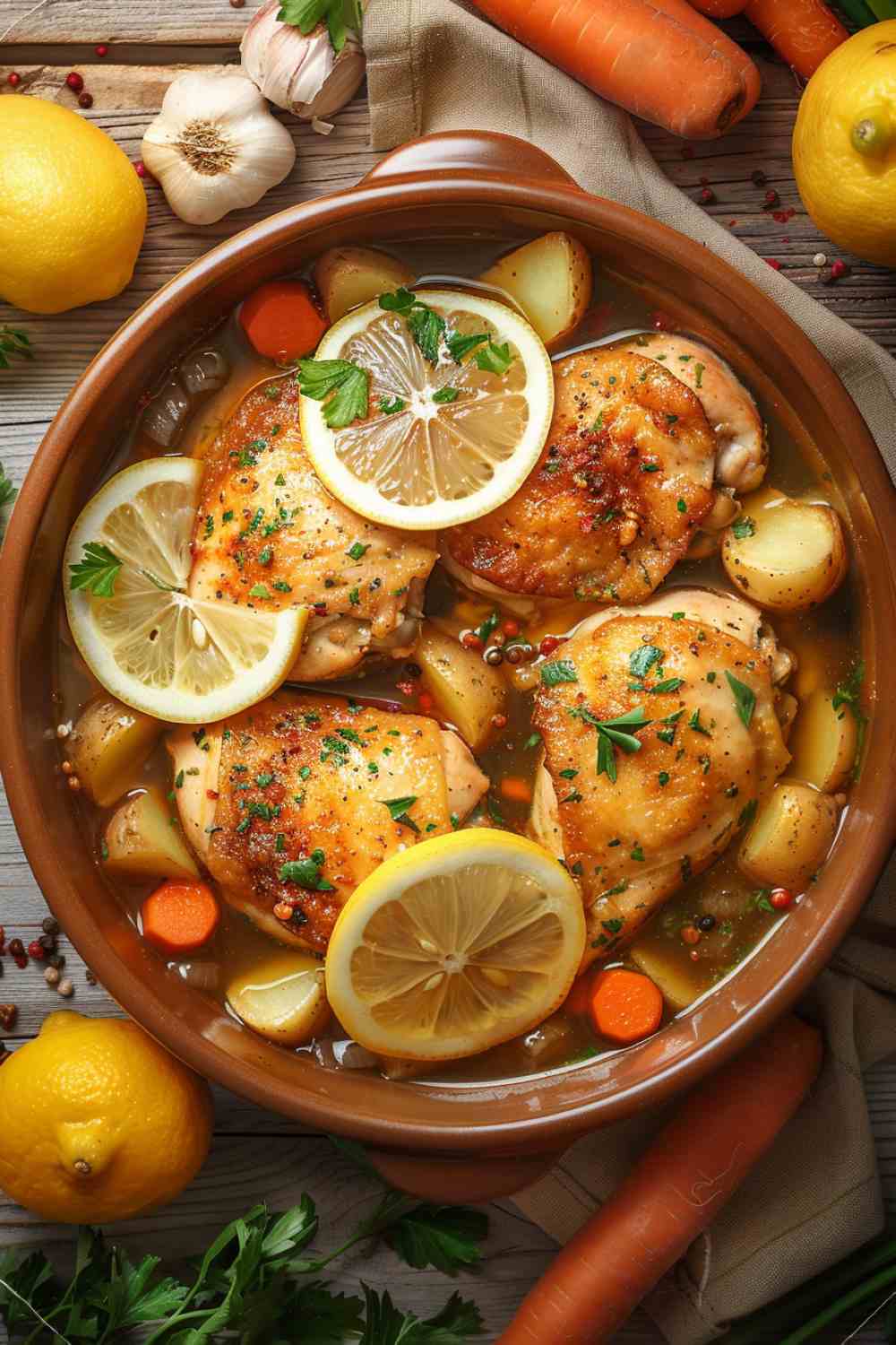 Lemon Garlic Chicken Thighs