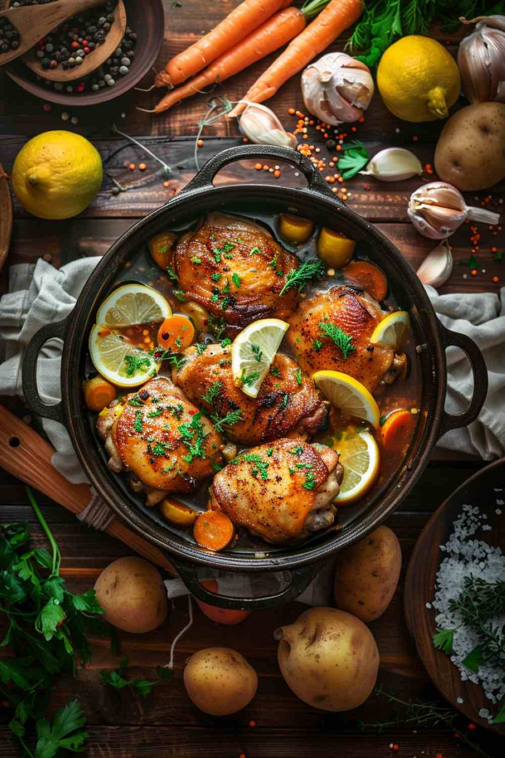 Lemon Garlic Chicken Thighs