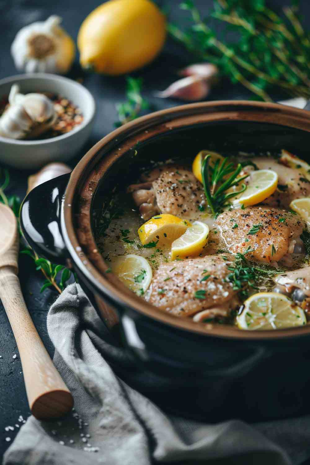 Lemon Garlic Chicken Thighs