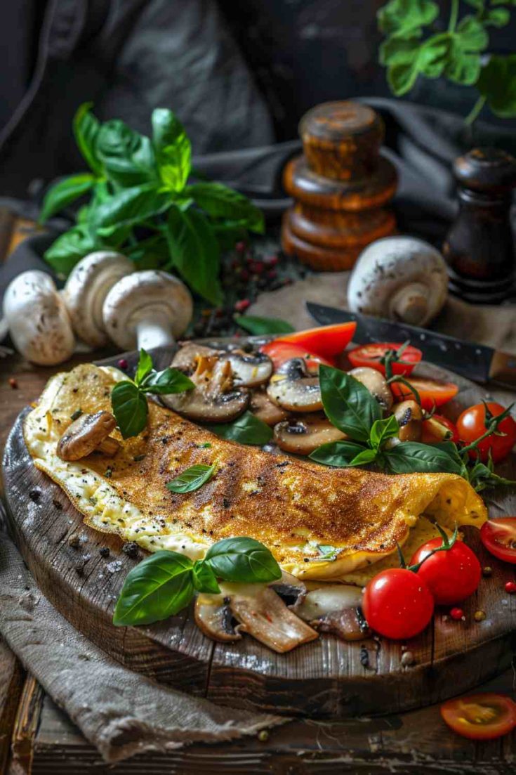 Low-Calorie Mushroom Omelette