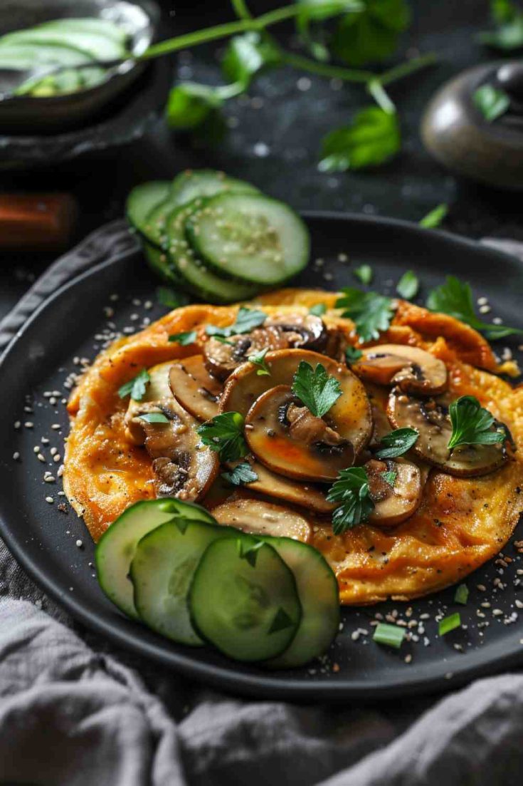 Low-Calorie Mushroom Omelette