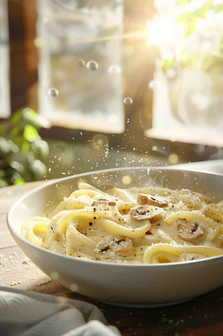 Mushroom Alfredo Pasta