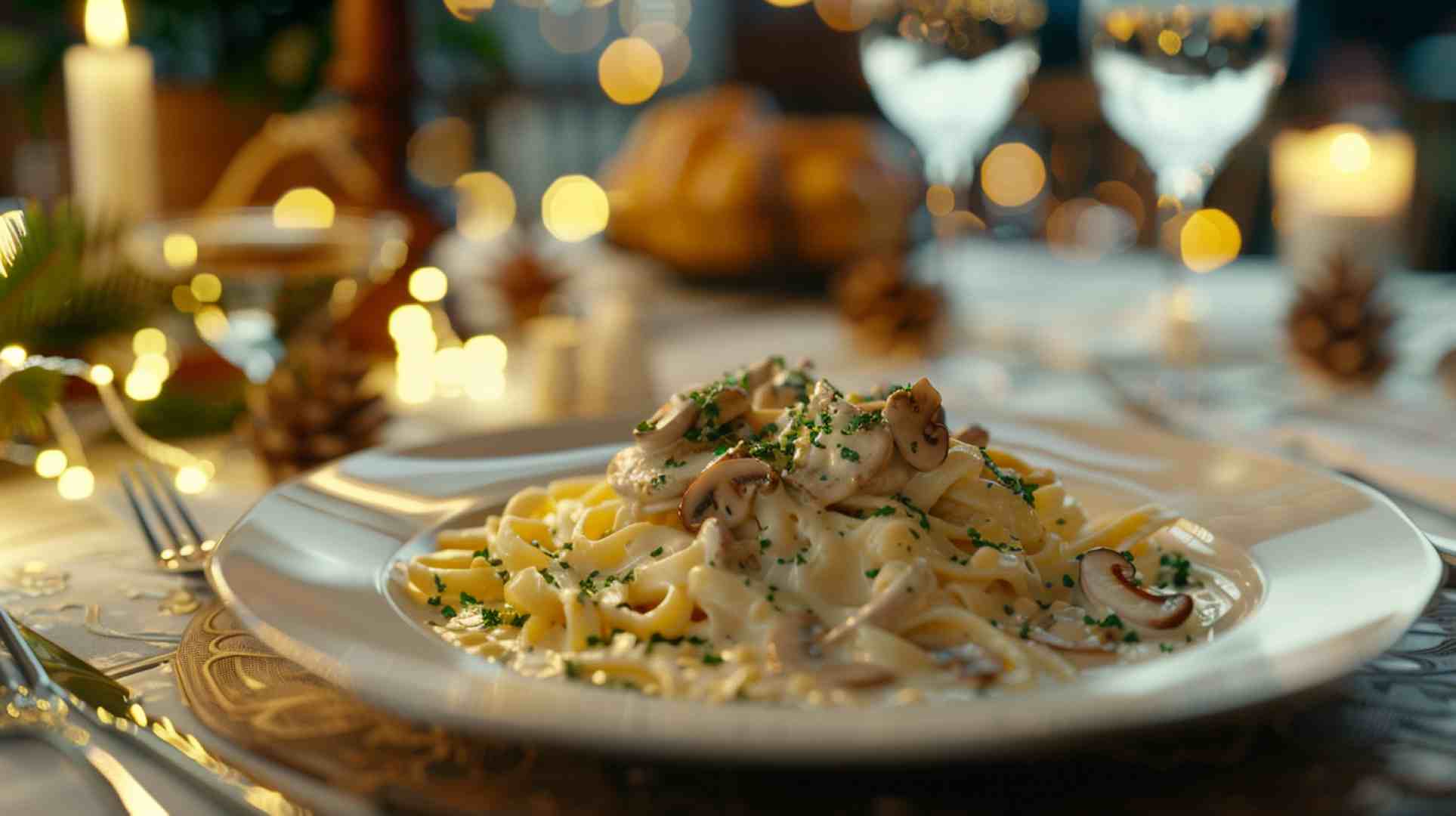 Mushroom Alfredo Pasta