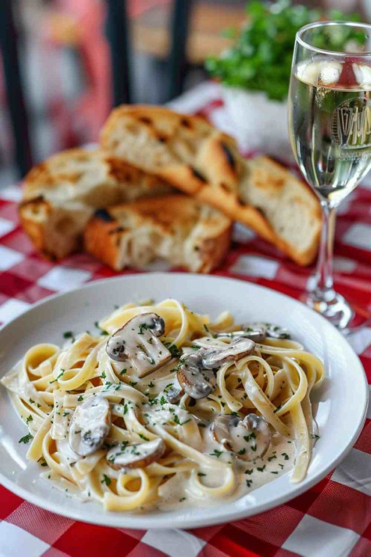 Mushroom Alfredo Pasta