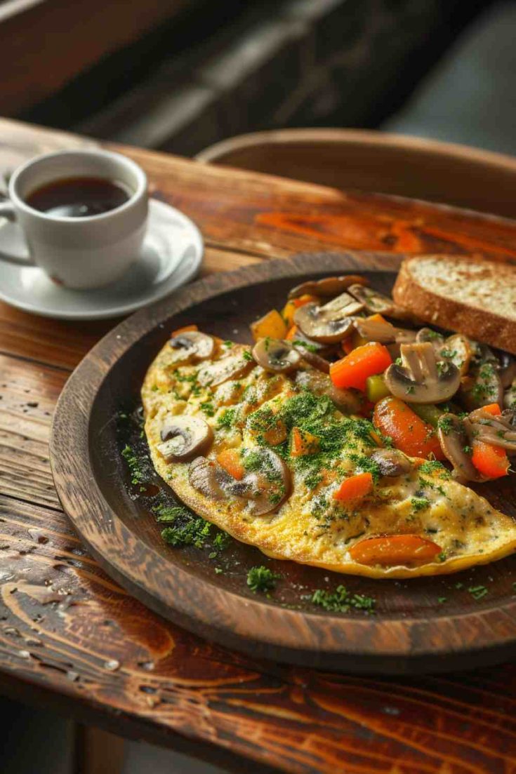 Mushroom and Bell Pepper Omelette