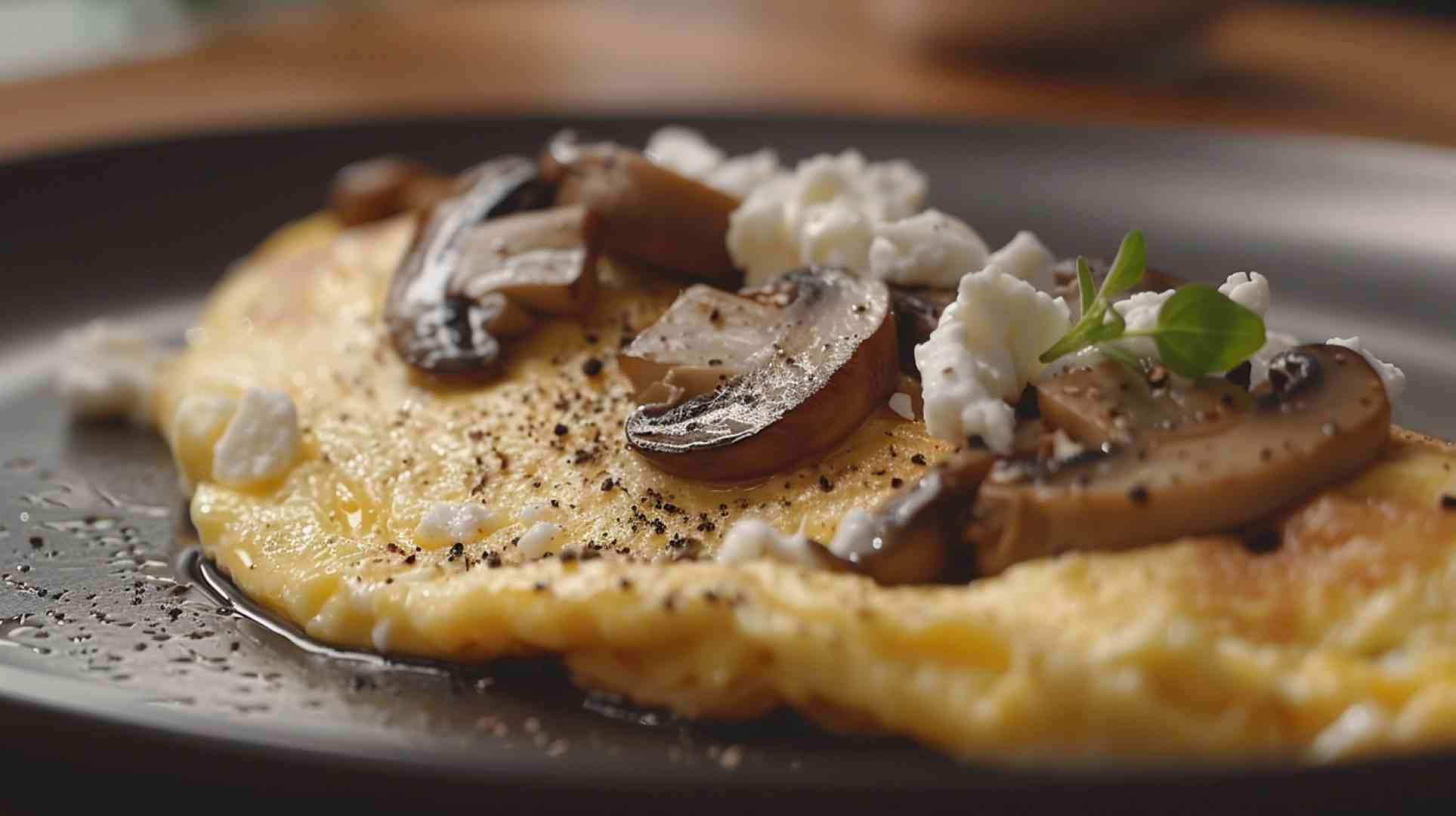 Mushroom and Feta Omelette