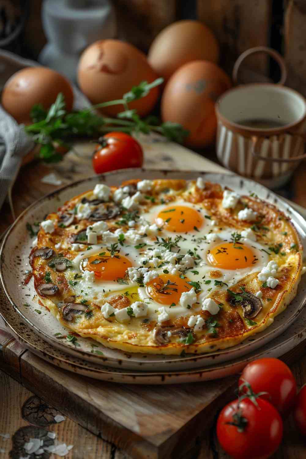 Mushroom and Feta Omelette