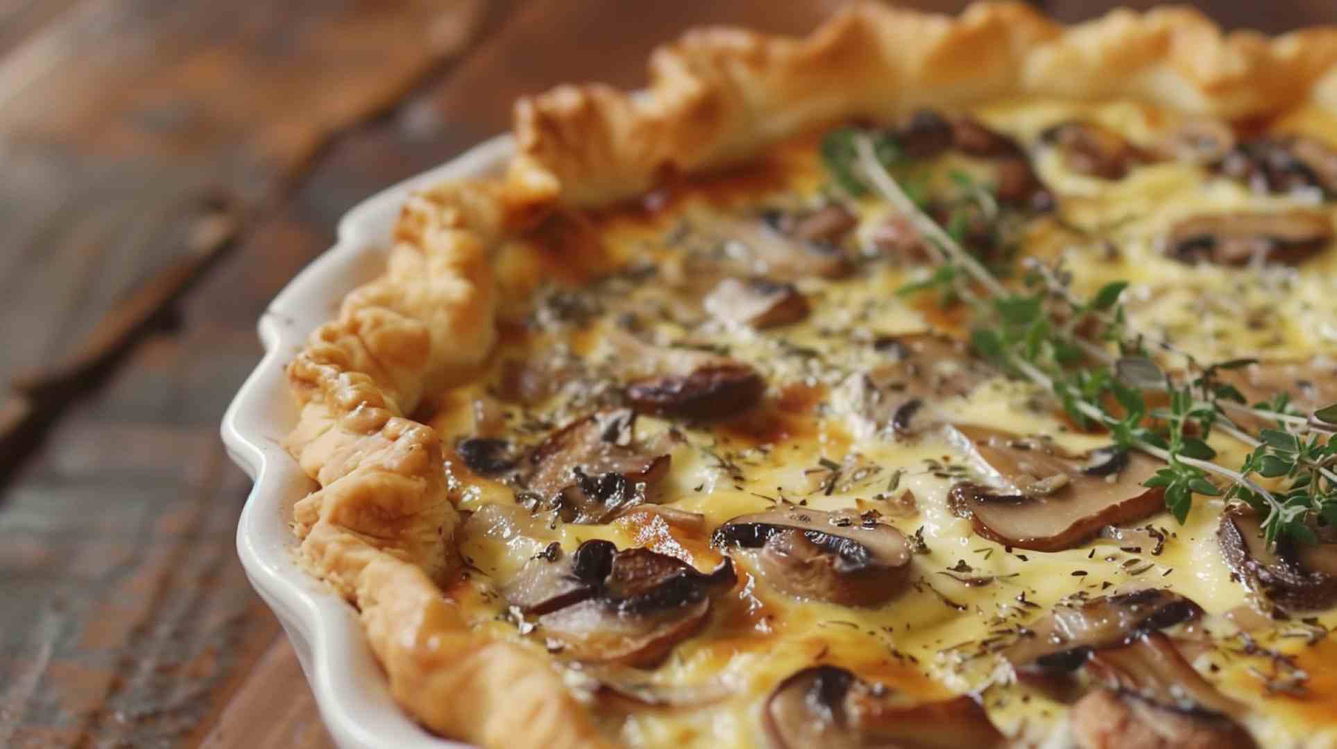 Mushroom and Herb Quiche