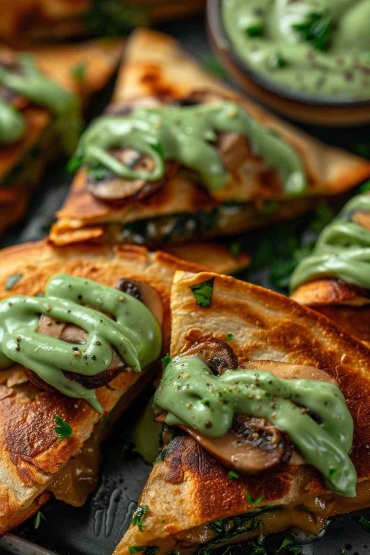 Mushroom and Spinach Quesadillas