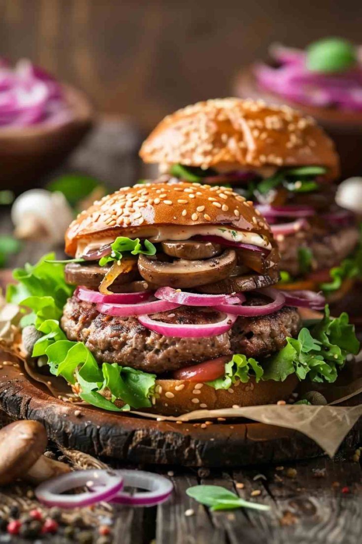 Mushroom and Swiss Burgers