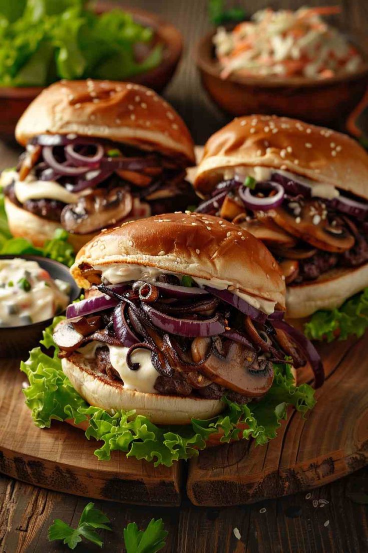 Mushroom and Swiss Burgers