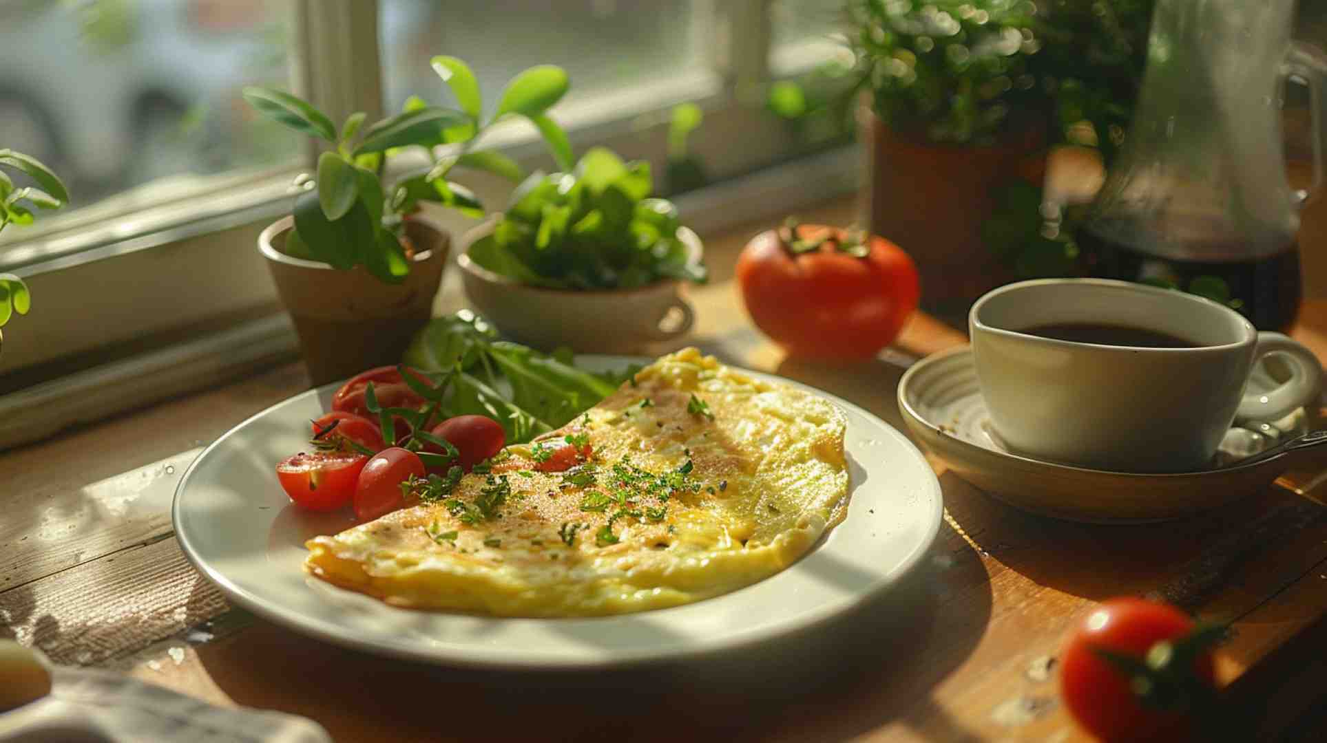 Simple Mushroom Parmesan Omelette