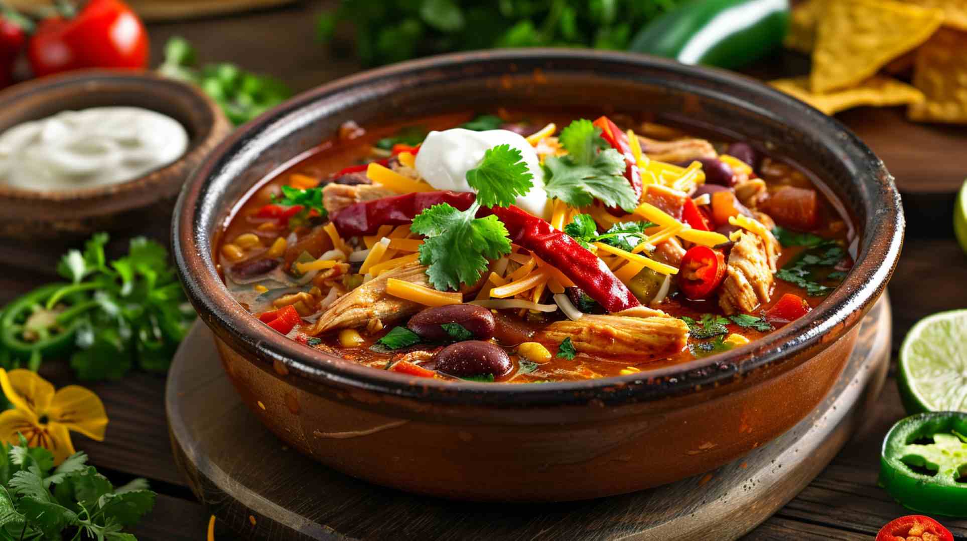 Skinny Chicken Enchilada Soup