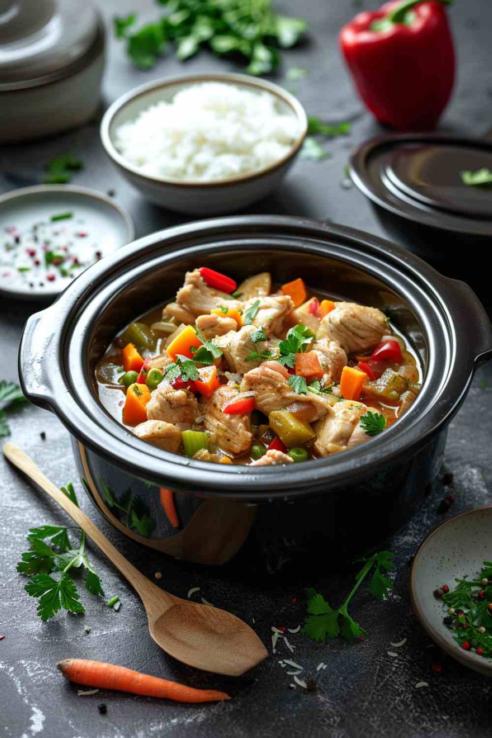 Slow Cooker Chicken and Rice