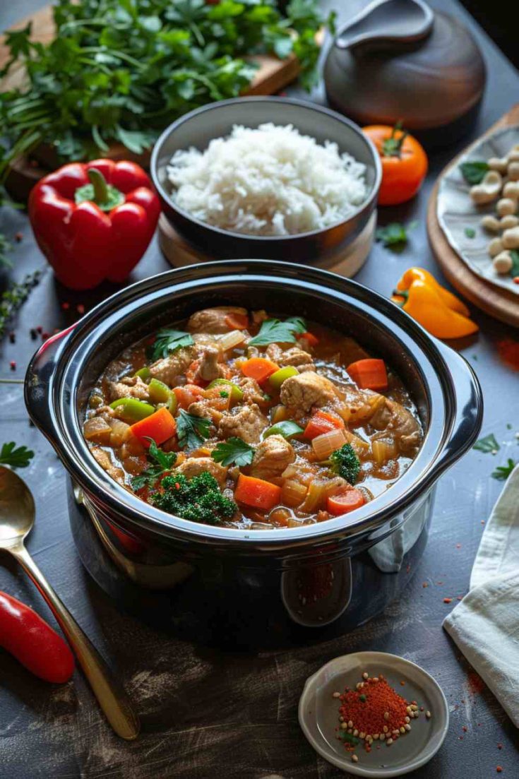 Slow Cooker Chicken and Rice