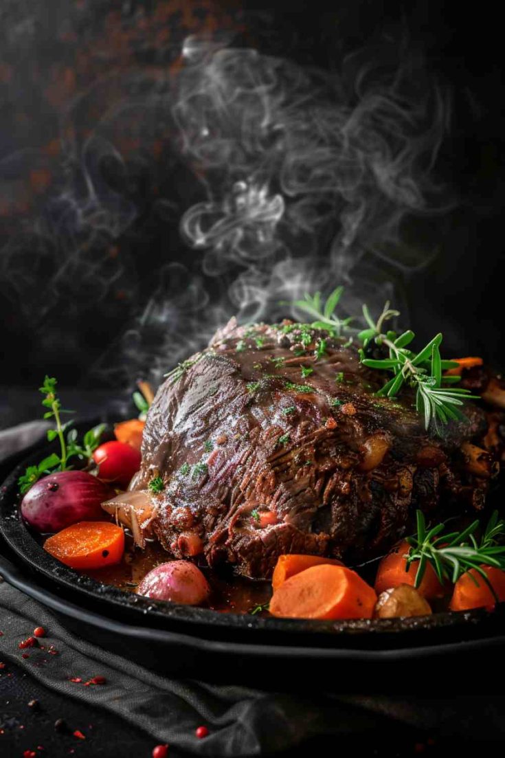 Slow Cooker Garlic Herb Beef Roast