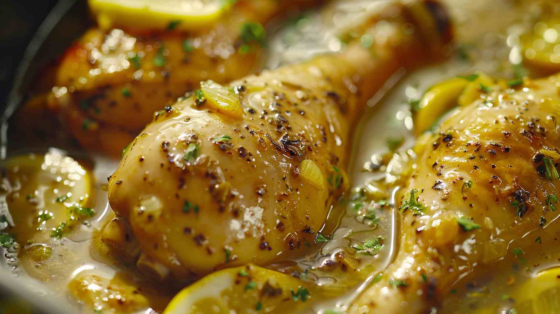 Slow Cooker Lemon Garlic Chicken