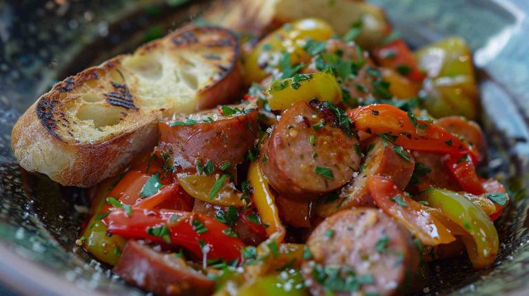 Slow Cooker Sausage and Peppers