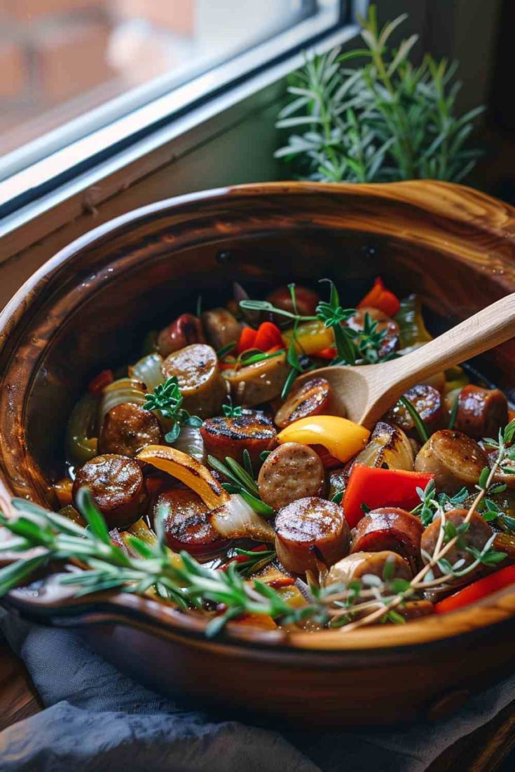 Slow Cooker Sausage and Peppers