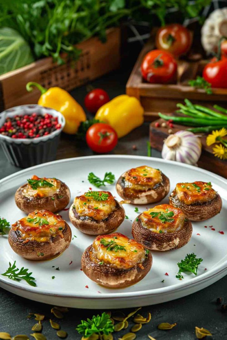 Stuffed Mushrooms with Cheese