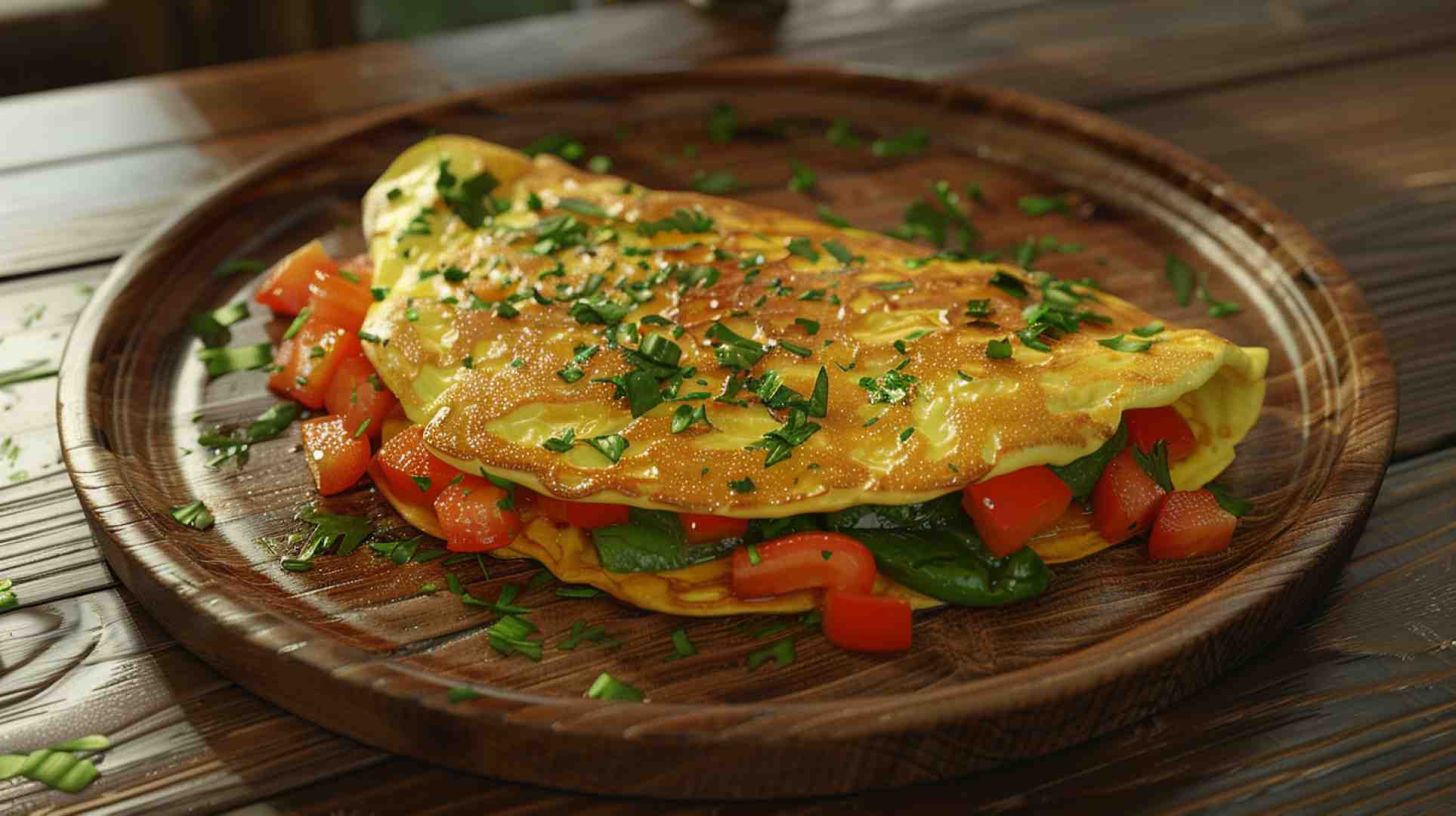 Veggie-Packed Mushroom Omelette