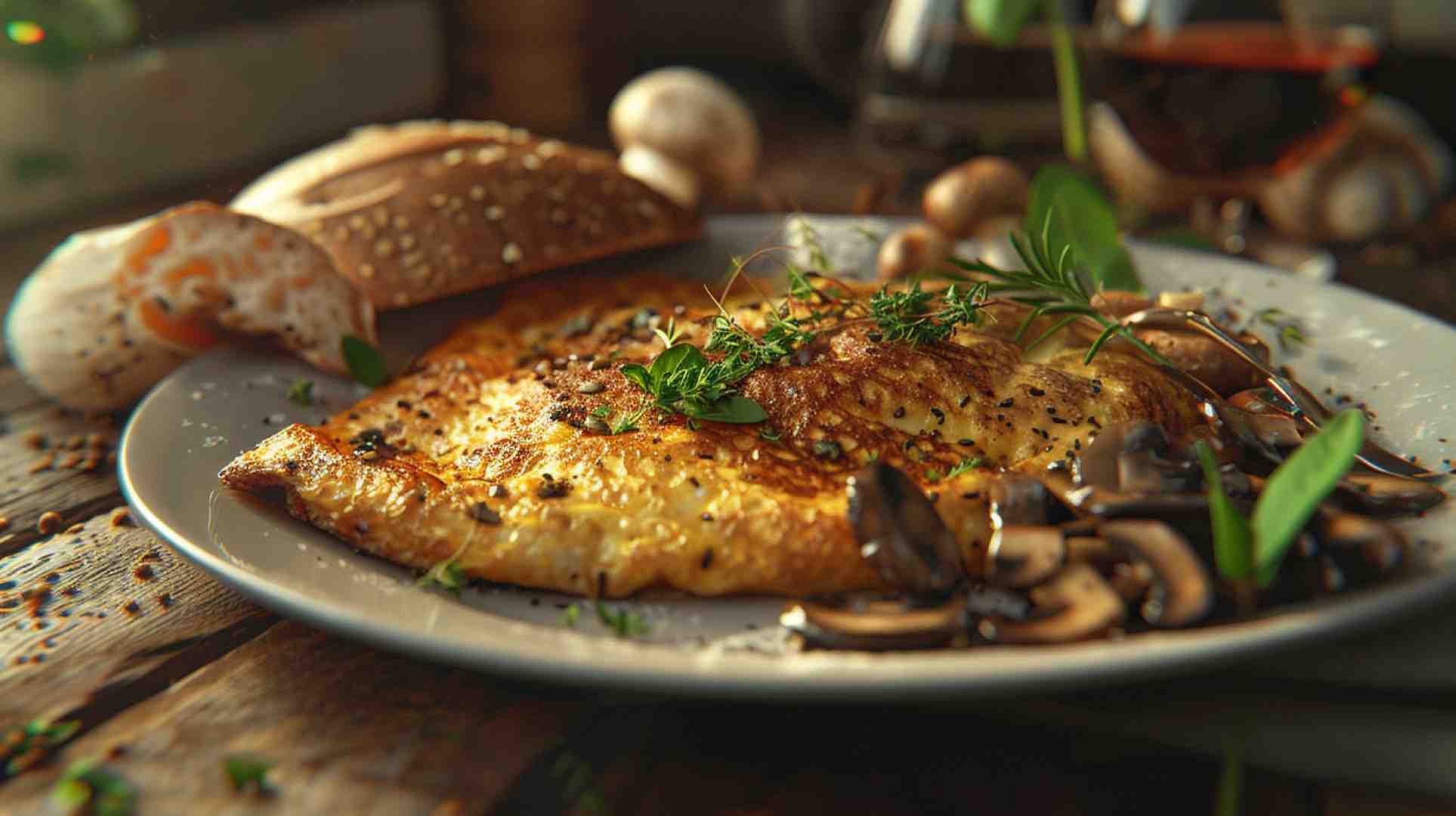 Wild Mushroom Fancy Omelette