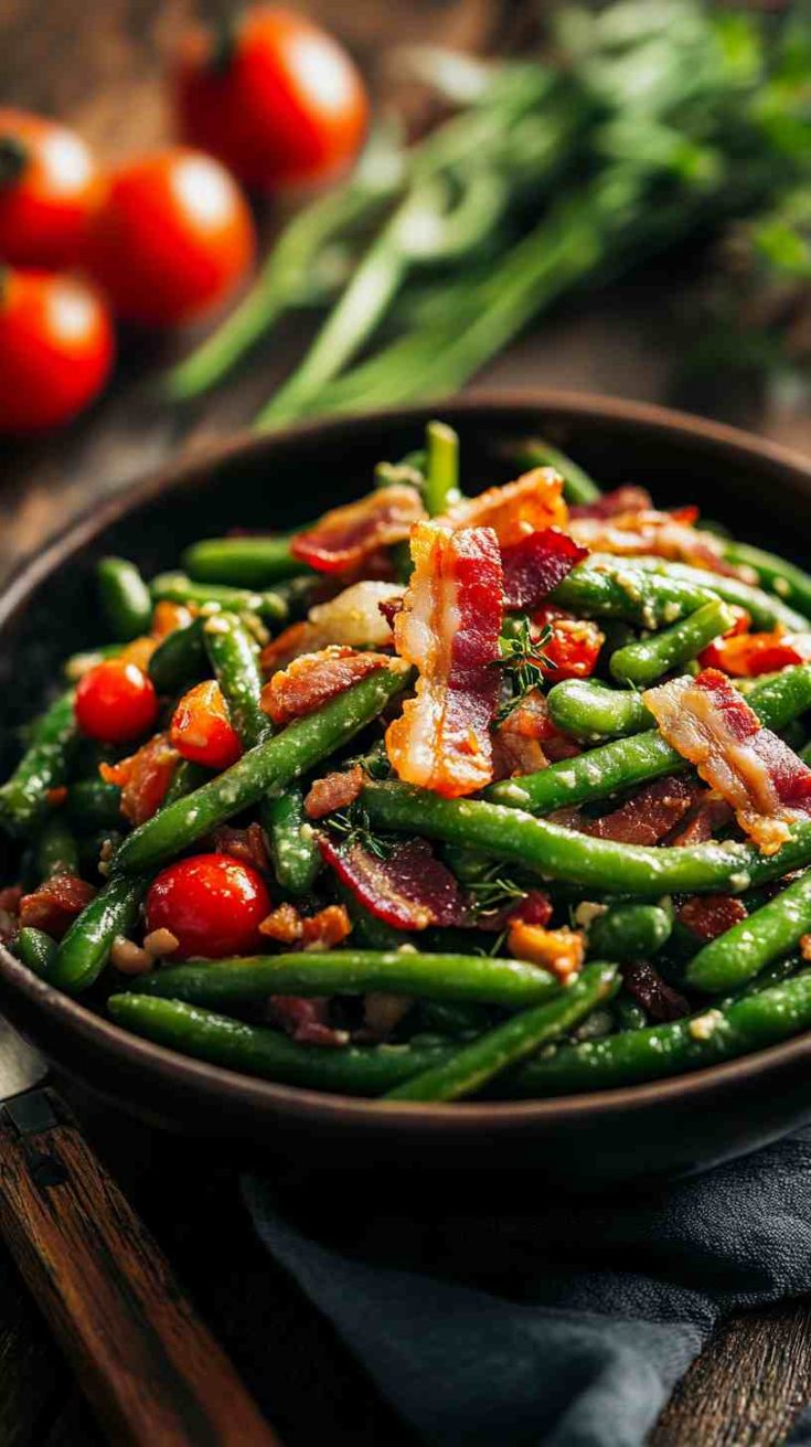 1905 Columbia House Green Bean Salad with Bacon