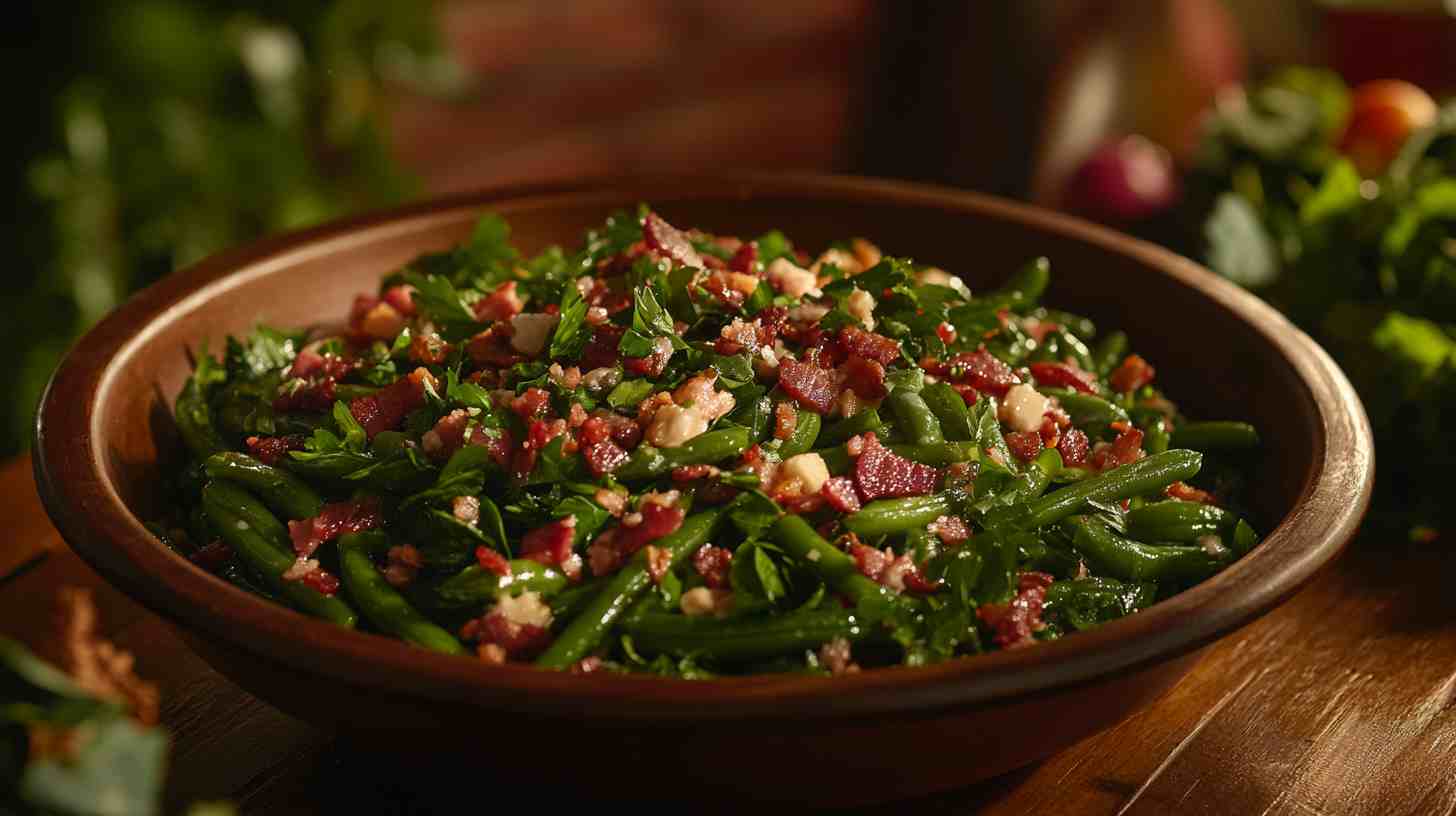 1905 Columbia House Green Bean Salad with Bacon