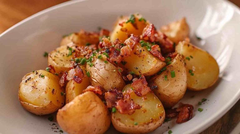 Air Fryer Baked Potatoes with Bacon and Chives